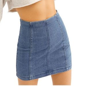 Free People Modern Femme Denim Skirt
